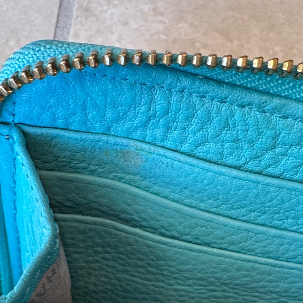 Michael Kors Turquoise Wallet with Gold Accent - Picture 11 of 11